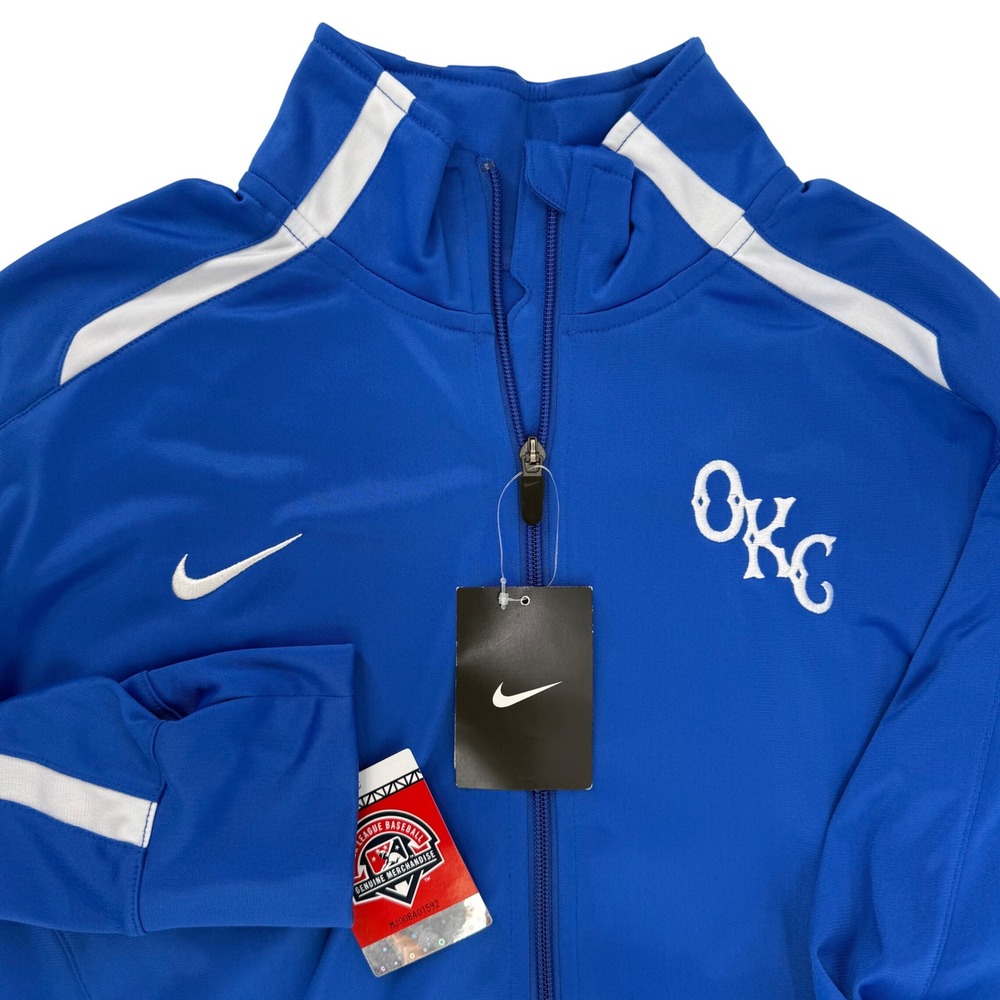 Nike‎ OKC Dodgers Track Jacket Women's Size XL Full Zip Royal Blue White NEW
